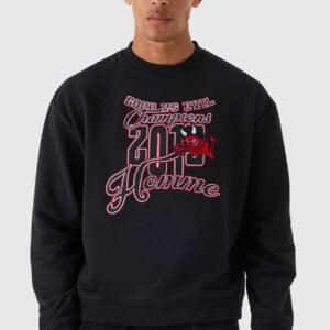 BOXY HEAVYWEIGHT DEVIL APPLIQUE SWEATSHIRT