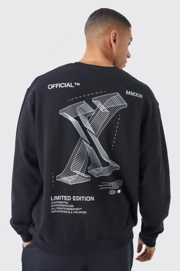 BOXY STENCIL GRAPHIC SWEATSHIRT