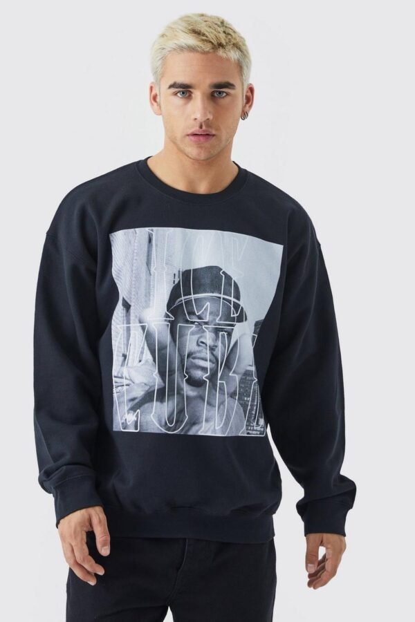 ICE CUBE PRINT GRAPHIC SWEATSHIRT