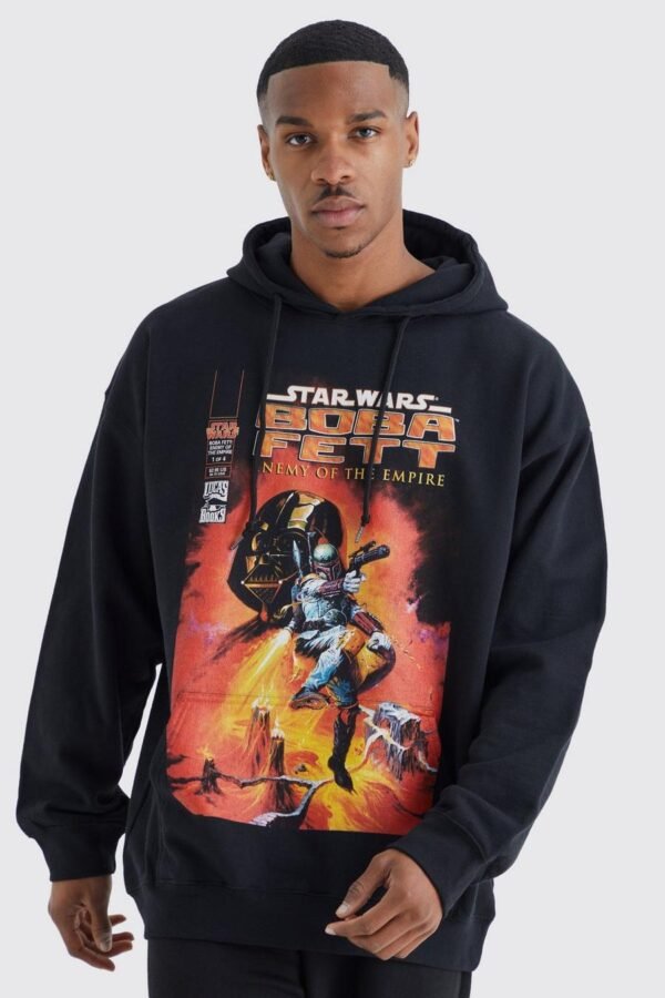 OVERSIZED BOBA FETT LICENSE HOODIE