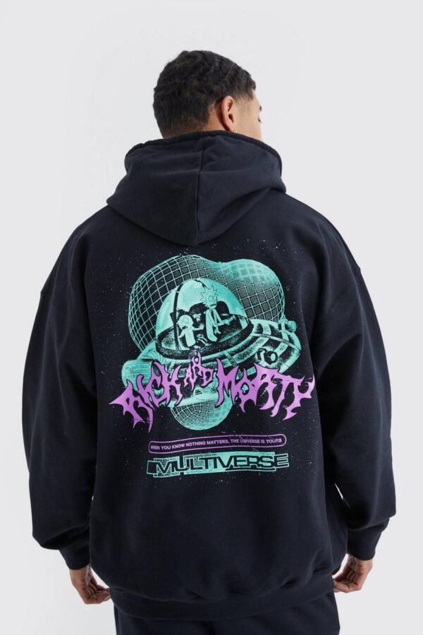 OVERSIZED RICK AND MORTY LICENSE HOODIE