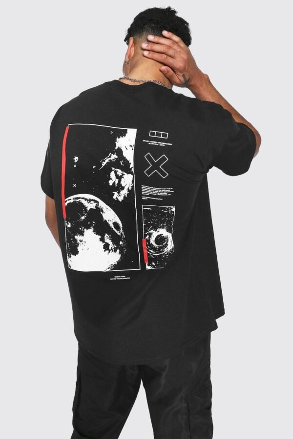 SPACE BACK PRINT T-SHIRT