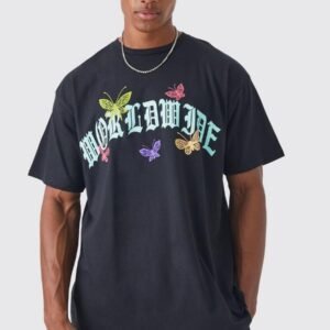 WORLDWIDE BUTTERFLY GRAPHIC T-SHIRT